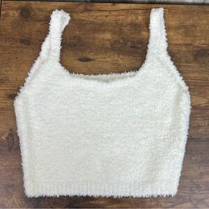 Skims Plus Size 2X/3X Women’s Cozy Knit Tank Cream/Bone Color Super Soft Cropped